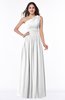 Traditional A-line One Shoulder Sleeveless Chiffon Floor Length Plus Size Bridesmaid Dresses