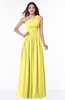 Traditional A-line One Shoulder Sleeveless Chiffon Floor Length Plus Size Bridesmaid Dresses