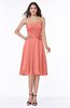 Modern A-line Sleeveless Zip up Tea Length Plus Size Bridesmaid Dresses