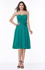 Modern A-line Sleeveless Zip up Tea Length Plus Size Bridesmaid Dresses