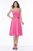 Modern A-line Sleeveless Zip up Tea Length Plus Size Bridesmaid Dresses
