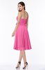 Modern A-line Sleeveless Zip up Tea Length Plus Size Bridesmaid Dresses