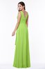 Vintage Sleeveless Zipper Floor Length Sash Plus Size Bridesmaid Dresses