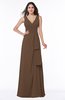 Vintage Sleeveless Zipper Floor Length Sash Plus Size Bridesmaid Dresses