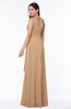 Vintage Sleeveless Zipper Floor Length Sash Plus Size Bridesmaid Dresses