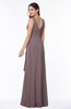 Vintage Sleeveless Zipper Floor Length Sash Plus Size Bridesmaid Dresses