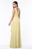Vintage Sleeveless Zipper Floor Length Sash Plus Size Bridesmaid Dresses