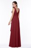 Vintage Sleeveless Zipper Floor Length Sash Plus Size Bridesmaid Dresses