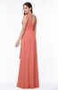 Vintage Sleeveless Zipper Floor Length Sash Plus Size Bridesmaid Dresses