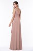 Vintage Sleeveless Zipper Floor Length Sash Plus Size Bridesmaid Dresses