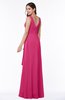 Vintage Sleeveless Zipper Floor Length Sash Plus Size Bridesmaid Dresses