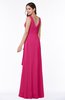 Vintage Sleeveless Zipper Floor Length Sash Plus Size Bridesmaid Dresses