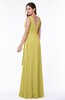Vintage Sleeveless Zipper Floor Length Sash Plus Size Bridesmaid Dresses