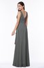 Vintage Sleeveless Zipper Floor Length Sash Plus Size Bridesmaid Dresses
