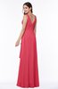Vintage Sleeveless Zipper Floor Length Sash Plus Size Bridesmaid Dresses