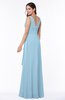 Vintage Sleeveless Zipper Floor Length Sash Plus Size Bridesmaid Dresses