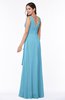 Vintage Sleeveless Zipper Floor Length Sash Plus Size Bridesmaid Dresses