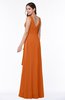 Vintage Sleeveless Zipper Floor Length Sash Plus Size Bridesmaid Dresses