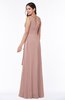 Vintage Sleeveless Zipper Floor Length Sash Plus Size Bridesmaid Dresses