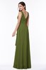 Vintage Sleeveless Zipper Floor Length Sash Plus Size Bridesmaid Dresses