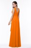 Vintage Sleeveless Zipper Floor Length Sash Plus Size Bridesmaid Dresses