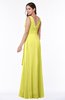 Vintage Sleeveless Zipper Floor Length Sash Plus Size Bridesmaid Dresses