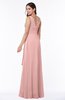 Vintage Sleeveless Zipper Floor Length Sash Plus Size Bridesmaid Dresses
