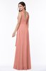 Vintage Sleeveless Zipper Floor Length Sash Plus Size Bridesmaid Dresses