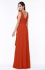 Vintage Sleeveless Zipper Floor Length Sash Plus Size Bridesmaid Dresses