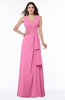 Vintage Sleeveless Zipper Floor Length Sash Plus Size Bridesmaid Dresses