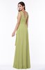 Vintage Sleeveless Zipper Floor Length Sash Plus Size Bridesmaid Dresses