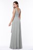 Vintage Sleeveless Zipper Floor Length Sash Plus Size Bridesmaid Dresses