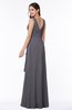 Vintage Sleeveless Zipper Floor Length Sash Plus Size Bridesmaid Dresses