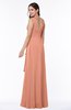 Vintage Sleeveless Zipper Floor Length Sash Plus Size Bridesmaid Dresses