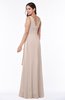 Vintage Sleeveless Zipper Floor Length Sash Plus Size Bridesmaid Dresses