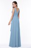 Vintage Sleeveless Zipper Floor Length Sash Plus Size Bridesmaid Dresses