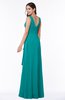Vintage Sleeveless Zipper Floor Length Sash Plus Size Bridesmaid Dresses