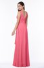 Vintage Sleeveless Zipper Floor Length Sash Plus Size Bridesmaid Dresses