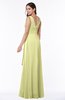 Vintage Sleeveless Zipper Floor Length Sash Plus Size Bridesmaid Dresses