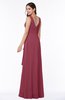 Vintage Sleeveless Zipper Floor Length Sash Plus Size Bridesmaid Dresses