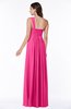 Sexy One Shoulder Sleeveless Zip up Floor Length Plus Size Bridesmaid Dresses