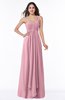 Sexy One Shoulder Sleeveless Zip up Floor Length Plus Size Bridesmaid Dresses