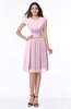 Elegant Jewel Chiffon Knee Length Sash Plus Size Bridesmaid Dresses