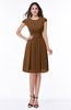 Elegant Jewel Chiffon Knee Length Sash Plus Size Bridesmaid Dresses