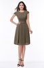 Elegant Jewel Chiffon Knee Length Sash Plus Size Bridesmaid Dresses