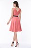 Elegant A-line V-neck Zip up Chiffon Plus Size Bridesmaid Dresses