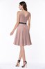 Elegant A-line V-neck Zip up Chiffon Plus Size Bridesmaid Dresses