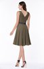 Elegant A-line V-neck Zip up Chiffon Plus Size Bridesmaid Dresses