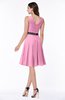 Elegant A-line V-neck Zip up Chiffon Plus Size Bridesmaid Dresses