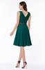 Elegant A-line V-neck Zip up Chiffon Plus Size Bridesmaid Dresses